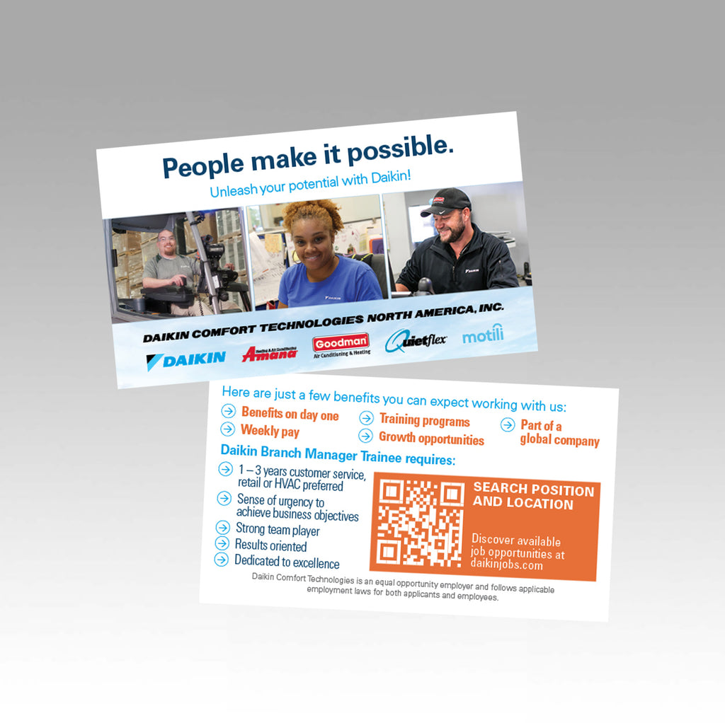 Daikin Recruitment Branch Manager Trainee Business Cards Daikin Recruitment Branch Manager Trainee Business Cards