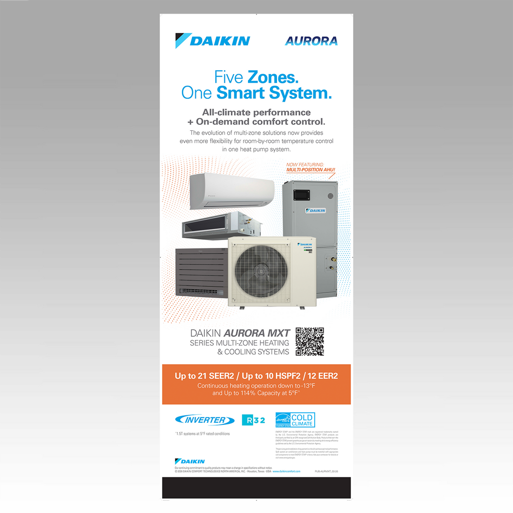Daikin Aurora MXT Banner Stand Daikin Aurora MXT Banner Stand