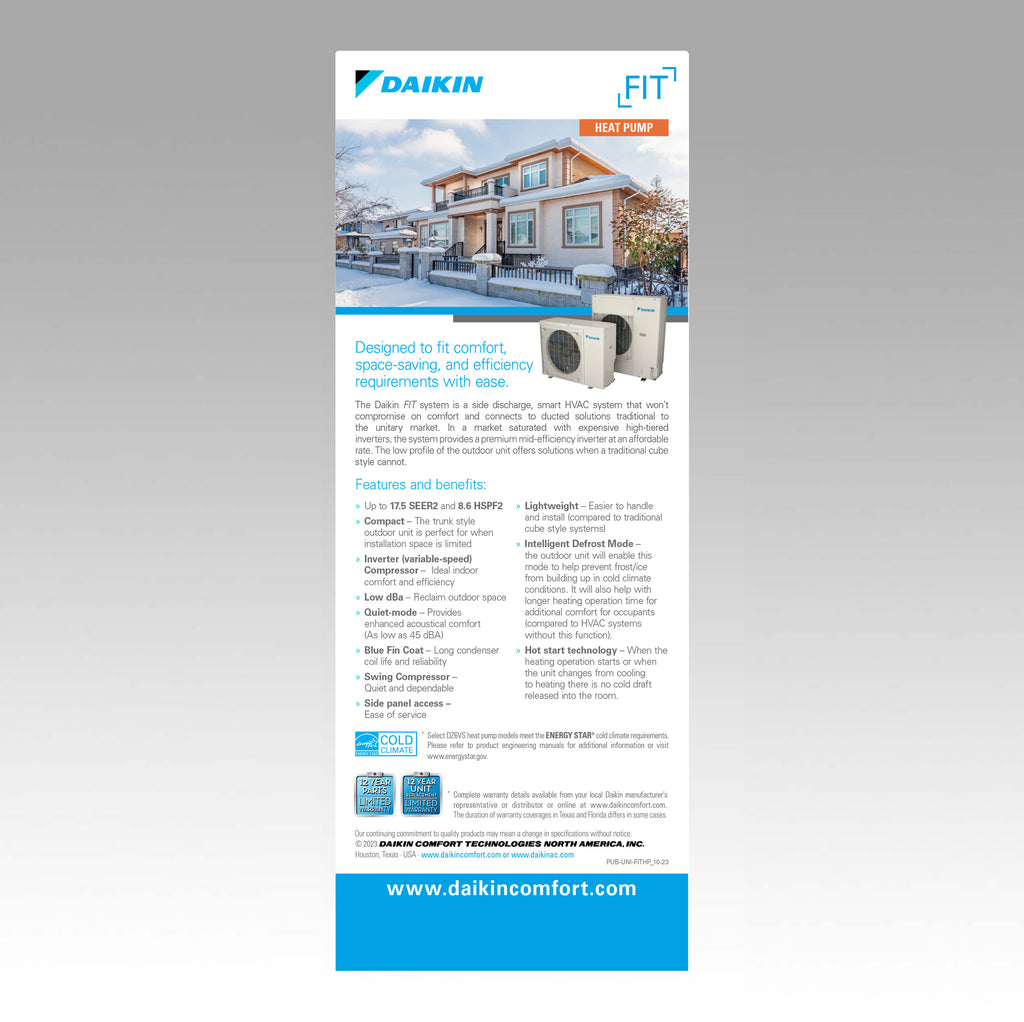 UNITARY DAIKIN FIT HP RETRACTABLE BANNER UNITARY DAIKIN FIT HP RETRACTABLE BANNER