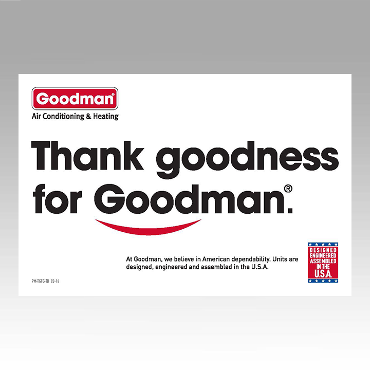 Thank Goodness for Goodman Truck Decal Thank Goodness for Goodman Truck Decal