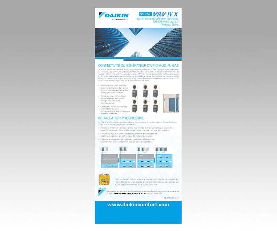 Daikin VRV IV X Retractable Banner 2 (FRENCH) Daikin VRV IV X Retractable Banner 2 (FRENCH)