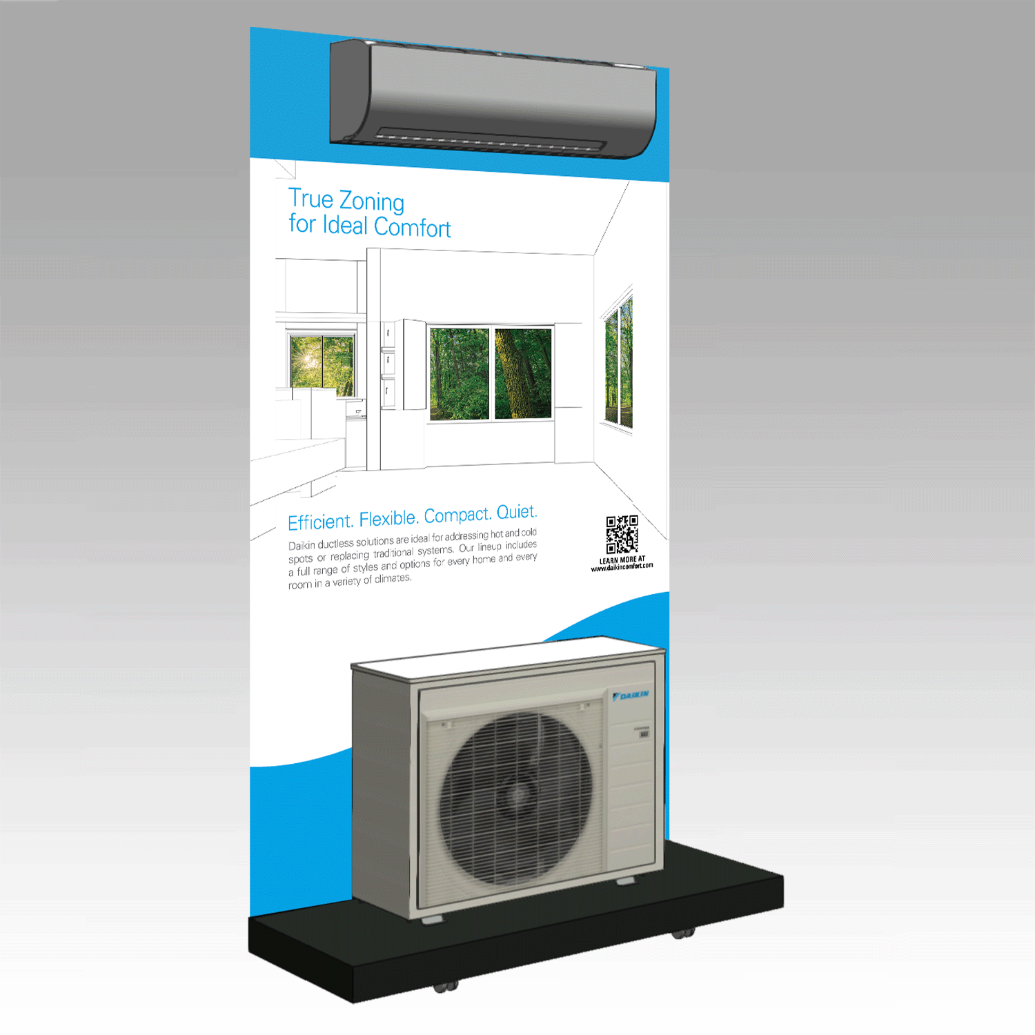 Daikin Ductless Display Generic Display Stand + Panels | DaikinComfort