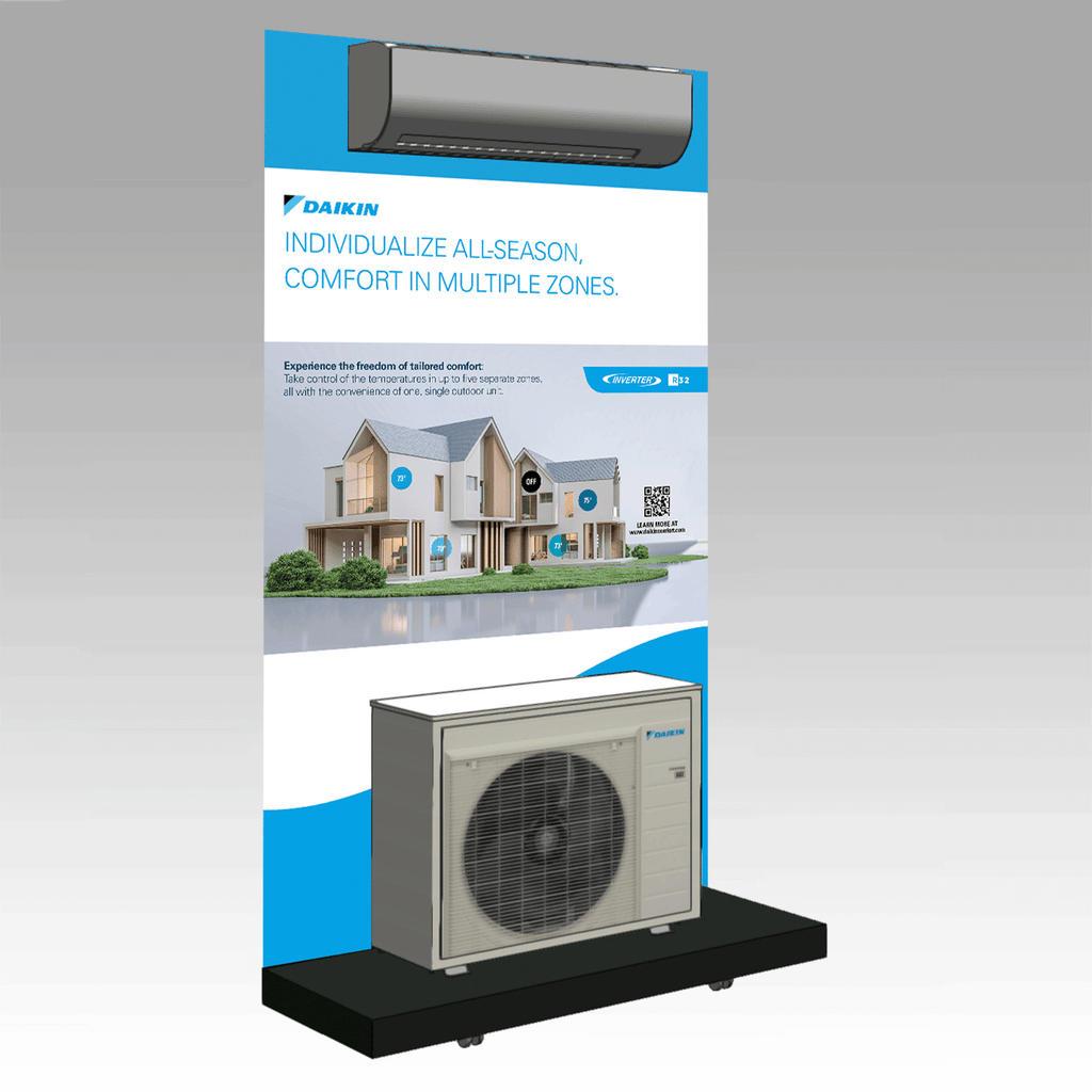 Daikin Ductless Multi Zone Display Stand + Panels