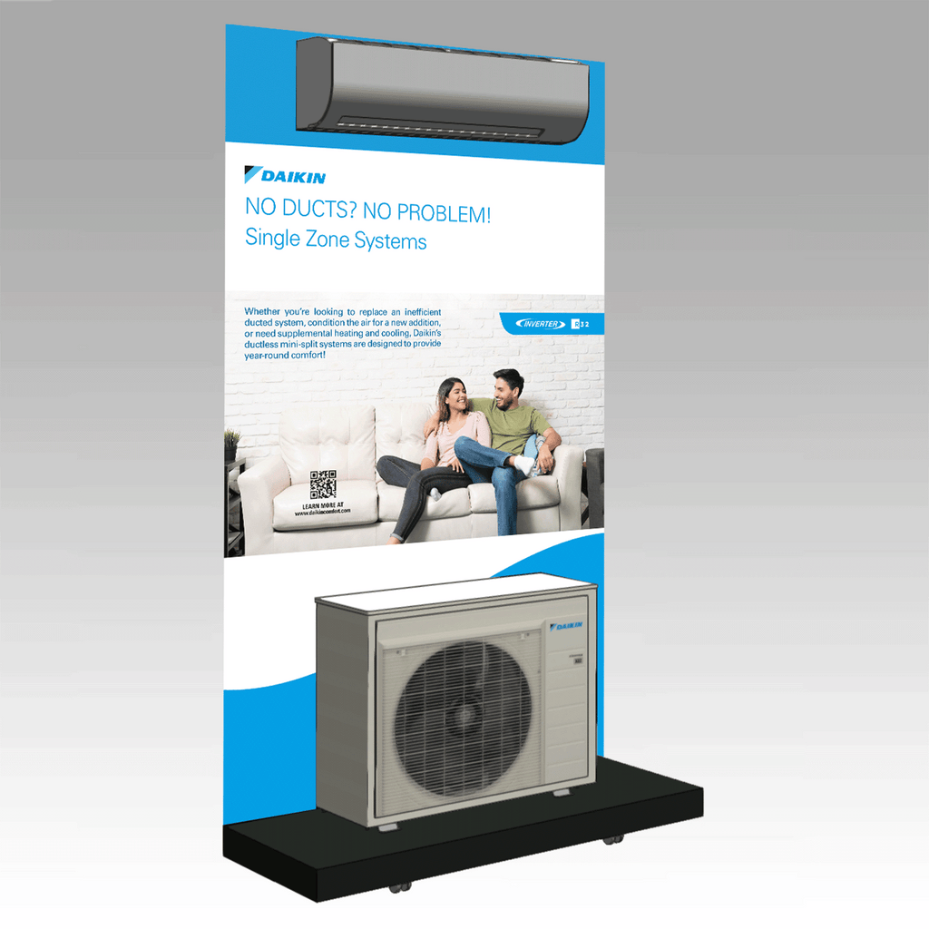 Daikin Ductless Single Zone V2 Display Stand + Panels