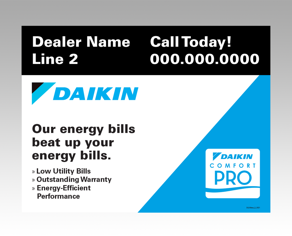 Lawn signs - "Beat" V2  ... Daikin Comfort Pro