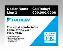 Lawn signs - "Comfy Home" V2 ... Daikin Comfort Pro