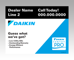 Lawn signs - "Guess What" V2 ... Daikin Comfort Pro