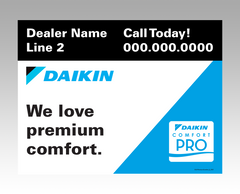 Lawn signs - "Premium Comfort" V2 ... Daikin Comfort Pro